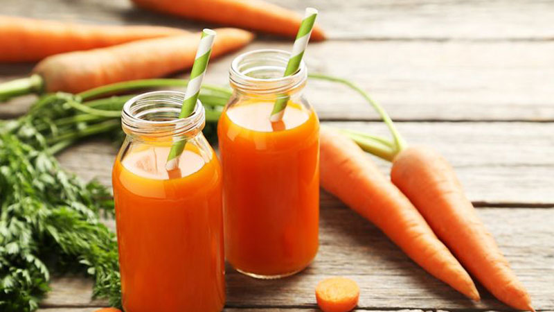 Nước cà rốt bổ sung hàm lượng vitamin A cần thiết cho cơ thể